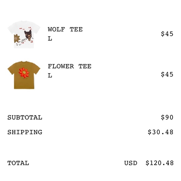 Authentic Travis Scott Cactus Jack Wolf Tee - Picture 7 of 7